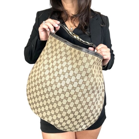 Gucci GG Canvas Wave Large Hobo Bag - Picture 13 of 13